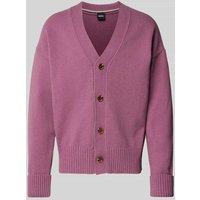 BOSS Cardigan mit überschnittenen Schultern Modell 'Ballaco' in Purple, Größe M von Boss