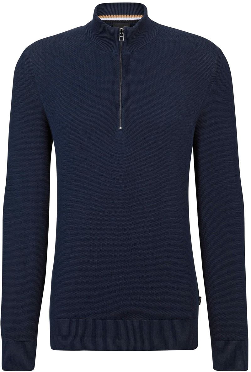 BOSS Ebrando-P Halfzip Pullover Navy - Größe M von Boss