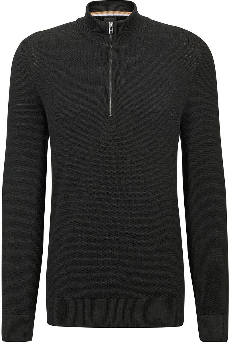 BOSS Ebrando-P Halfzip Pullover Schwarz - Größe M von Boss