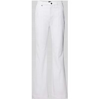 BOSS Black Women Flared Fit Jeans mit fixierten Bundfalten in Offwhite, Größe 32/32 von BOSS Black Women