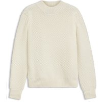 BOSS Grobstrick-Pullover aus softer Schurwolle mit Stehkragen in L von Boss