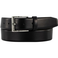 BOSS Herren Gürtel schwarz Glattleder von Boss
