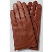 BOSS Handschuhe aus Lammleder mit Label-Detail Modell 'Hainz' in Cognac, Größe 9 von Boss