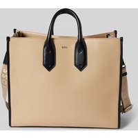 BOSS Handtasche mit Label-Details in Beige, Größe One Size von Boss