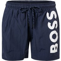 BOSS Herren Badeshorts blau Mikrofaser unifarben von Boss