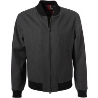 BOSS Herren Jacke grau Schurwolle unifarben von Boss