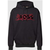 BOSS Hoodie mit Label-Motiv-Statement Modell 'Sullivan' in Black, Größe M von Boss