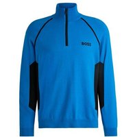 BOSS Hydro-X_FA24 Troyer Strick blau von Boss
