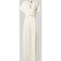 BOSS Jumpsuit mit V-Ausschnitt Modell 'Debasa' in Offwhite, Größe 36 BOSS Jumpsuit mit V-Ausschnitt Modell 'Debasa' in Offwhite, Größe 36 von Boss