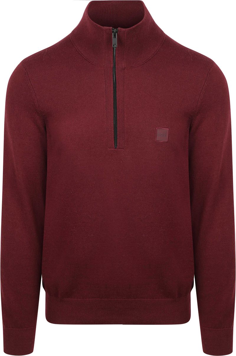 BOSS Kanobix Half Zip Pullover Bordeaux - Größe XXL von Boss