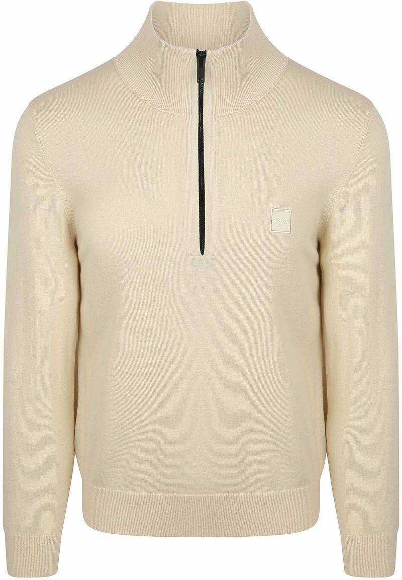 BOSS Kanobix Half Zip Pullover Ecru  - Größe XXL von Boss