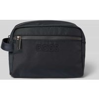 BOSS Kulturtasche mit Label-Detail Modell 'Catch_3.0' in Dunkelblau, Größe 1 von Boss