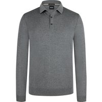 BOSS Langarm Poloshirt aus Schurwolle in XXL von Boss