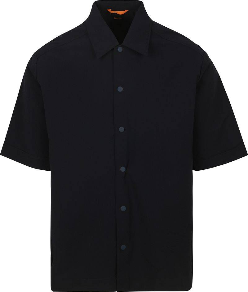 BOSS Lapoully Short Sleeve Hemd Navy - Größe L von Boss