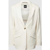 BOSS Black Women Leinenblazer mit Paspeltasche in Offwhite, Größe 38 von BOSS Black Women