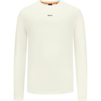 BOSS Longsleeve in Stretch-Qualität mit Label-Schriftzug von Boss