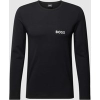 BOSS Longsleeve mit Label-Print in Black, Größe L von Boss