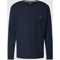 BOSS Longsleeve mit Label-Stitching Modell 'Mix&Match' in Dunkelblau, Größe XXL von Boss