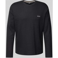 BOSS Longsleeve mit Label-Stitching in Black, Größe XXL von Boss