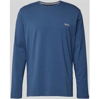 BOSS Longsleeve mit Label-Stitching in Jeansblau, Größe L von Boss