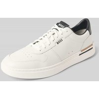 BOSS Low Top Sneaker aus echtem Rindsleder Modell 'CLINT'' in Weiss, Größe 40 von Boss