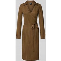 BOSS Midikleid in Wickel-Optik Modell 'Ellarie' in Cognac, Größe L von Boss