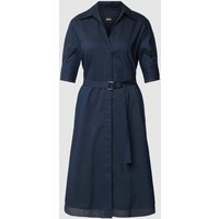 BOSS Midikleid mit Taillengürtel Modell 'Dacketa' in Marine, Größe 34 von Boss