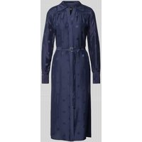 BOSS Midikleid mit Taillengürtel Modell 'Dieshina' in Marine, Größe 40 von Boss