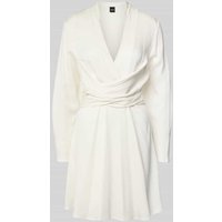 BOSS Minikleid in Wickel-Optik Modell 'Dimkai' in Offwhite, Größe 46 von Boss