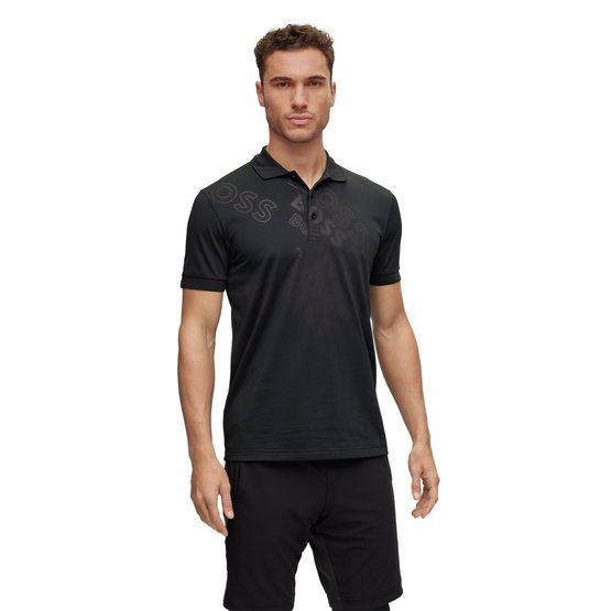 BOSS Paddy 4 relaxed fit Halbarm Polo schwarz von Boss