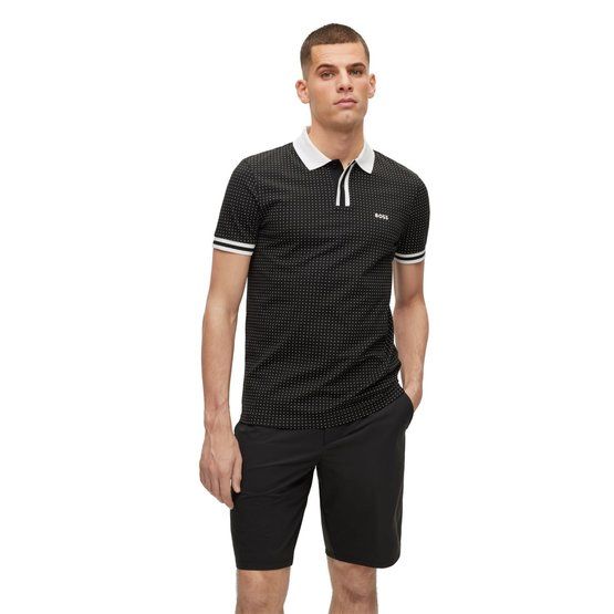 BOSS Paddy 5 regular fit Halbarm Polo schwarz von Boss