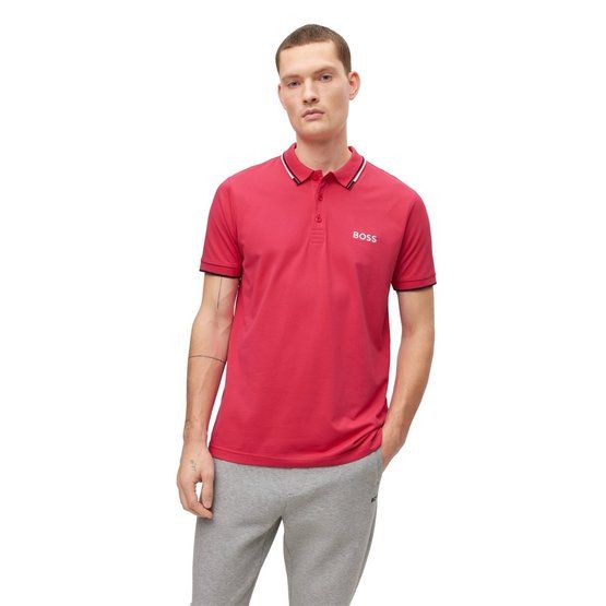 BOSS Paddy Pro regular fit Halbarm Polo beere von Boss