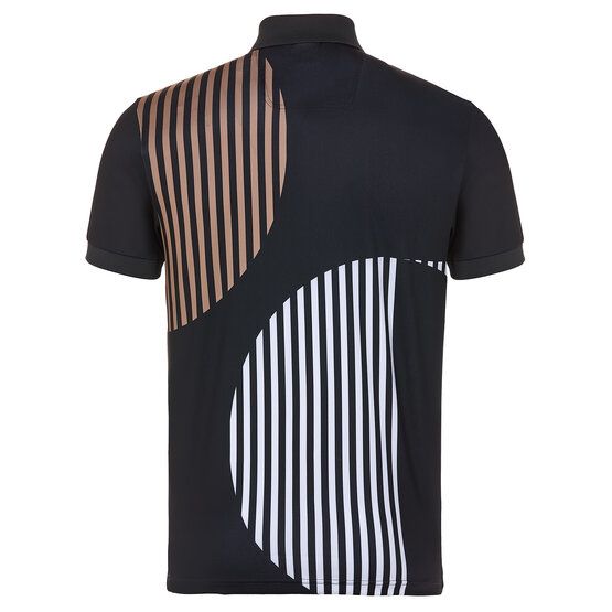 BOSS Paddy Striped C1 Halbarm Polo schwarz von Boss