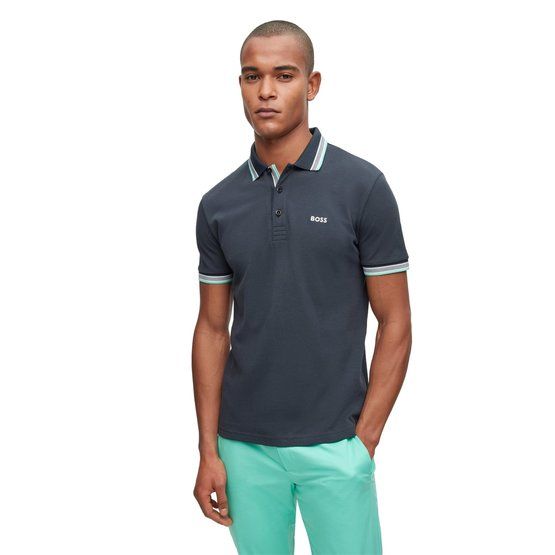 BOSS Paddy regular fit Halbarm Polo navy von Boss
