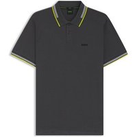 BOSS Paul Halbarm Polo dunkelgrau von Boss