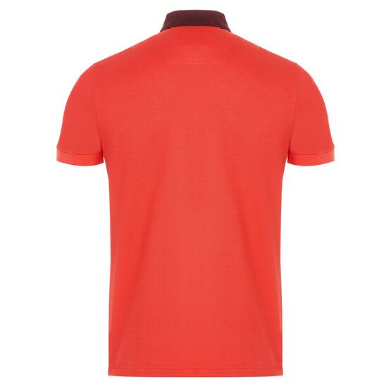 BOSS Paule Rib Halbarm Polo rot von Boss
