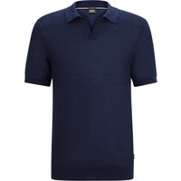 BOSS Poloshirt in Strick-Qualität mit Variokragen von Boss