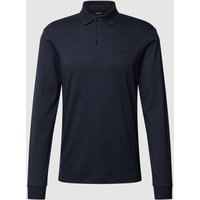 BOSS Poloshirt mit Label-Schriftzug in Dunkelblau, Größe M von Boss