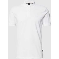 BOSS Poloshirt mit Label-Stitching Modell 'Pallas' in Weiss, Größe L von Boss