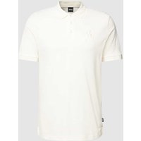 BOSS Poloshirt mit Label-Stitching Modell 'Parlay' in Weiss, Größe M von Boss