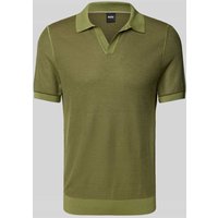 BOSS Poloshirt mit V-Ausschnitt Modell 'Januluca' in Gruen, Größe XXL von Boss