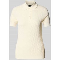 BOSS Poloshirt mit kurzer Knopfleiste Modell 'Fointa' in Offwhite, Größe XS von Boss