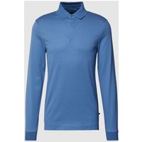 BOSS Poloshirt mit langen Ärmeln Modell 'Pleins' in Bleu, Größe L von Boss