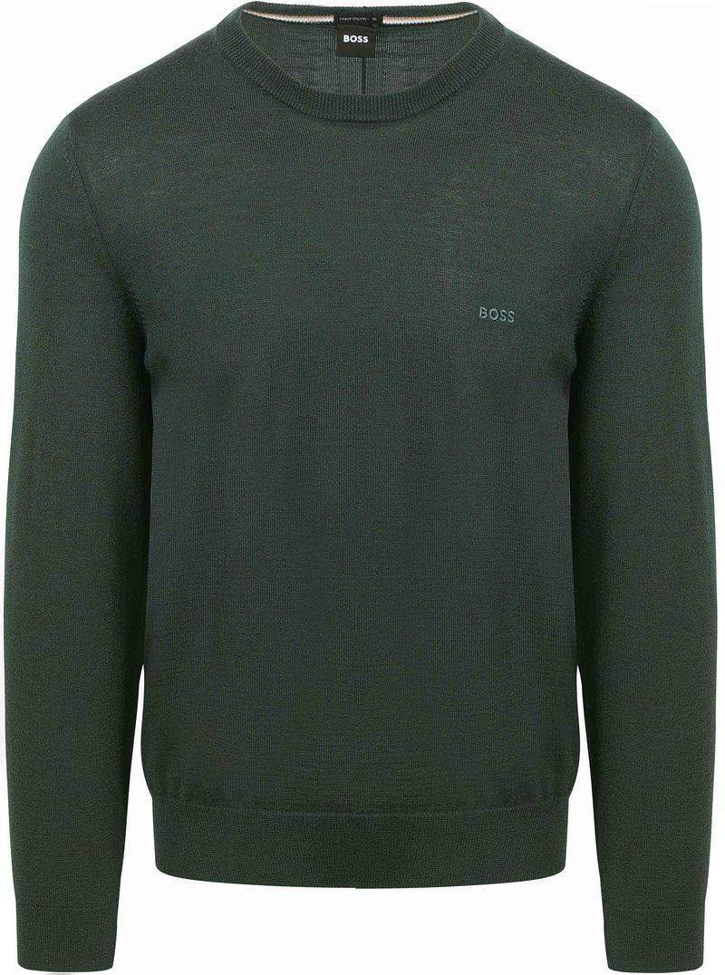 BOSS Pull Botto Wool Dunkelgrün - Größe XL von Boss