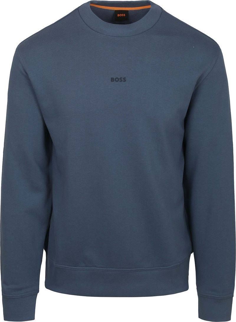 BOSS Pull Smallcrew Blau - Größe L von Boss