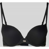 BOSS Push Up BH mit Spitzenbesatz in Black, Größe 80C von Boss