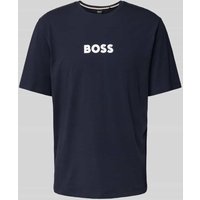 BOSS Pyjama-Oberteil mit Label-Print Modell 'Easy' in Marine, Größe M von Boss
