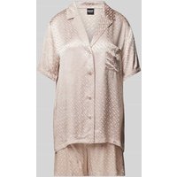 BOSS Pyjama mit Label-Applikation in Beige, Größe S von Boss
