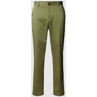 BOSS Regular Fit Anzughose im unifarbenen Design Modell 'Perin' in Oliv, Größe 46 von Boss