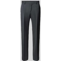 BOSS Regular Fit Anzughose mit Bügelfalten Modell 'Lenon' in Anthrazit, Größe 27 von Boss